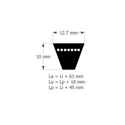 *12.5X2000LA/SPA1982LW DTE Energy Set Free Ékszíj