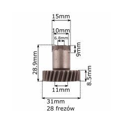 BOSCH GBH 2-26 DRE FOGASKERÉK 28FOG