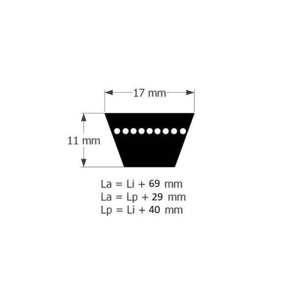 *17X1020LI/1060LP B40  SKF   ( PHG B40 SKF Ékszíj  normál profilú burkolt )