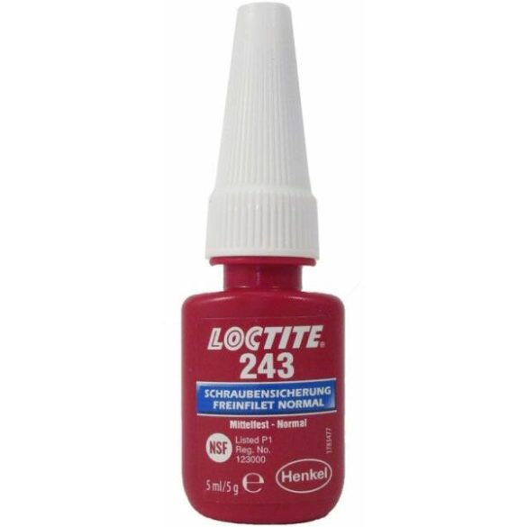 LOCTITE 243 5 ml Csavarrögzítő ( Csavarrögzítő, közepes szilárdságú )
