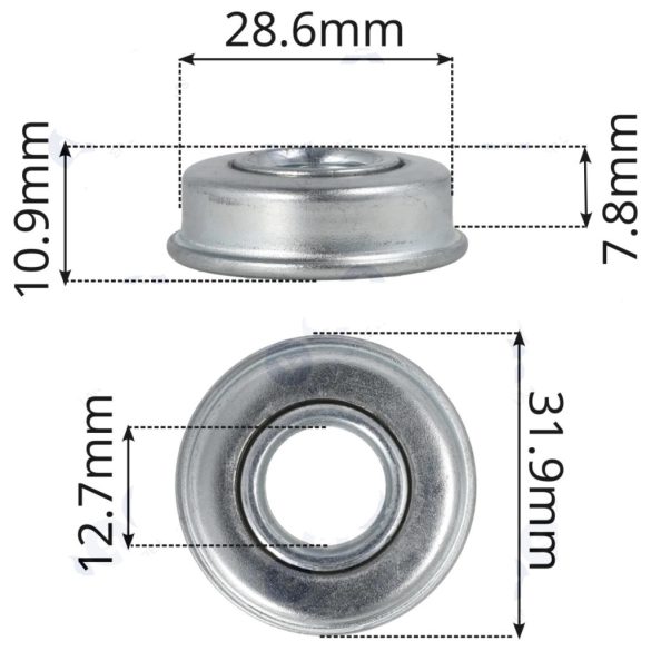 FŰNYÍRÓ KERÉKCSAPÁGY KESKENY 12.7mmx28.6mm (104-038)