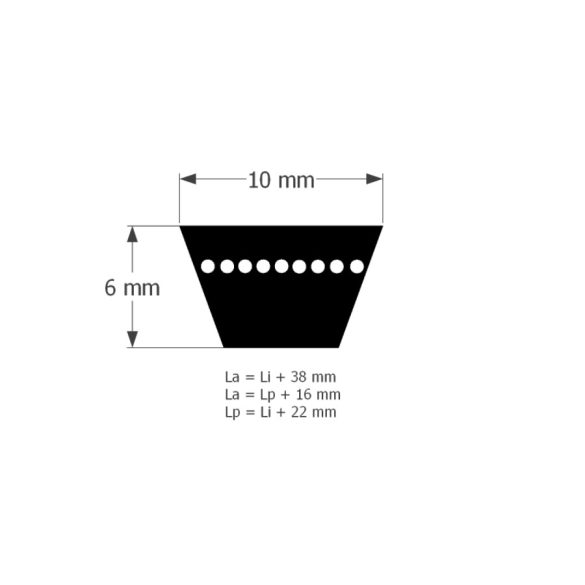 *10X450LI/472LP Z17.5 DTE ( Ékszíj normál profilú burkolt )