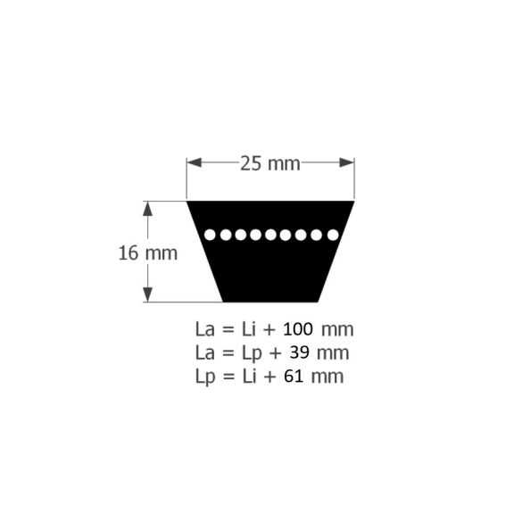 *25X3550LP CORD Ékszíj