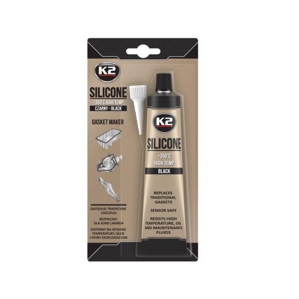 K2 SILICONE 85G FEKETE TÖMÍTŐ